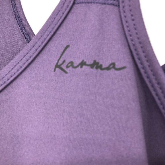 Karma plum purple ruched sides workout tank top small - Picture 5 of 12